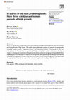 Research paper thumbnail of In search of the next growth episode: How firms catalyse and sustain periods of high growth