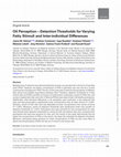 Research paper thumbnail of Oil Perception—Detection Thresholds for Varying Fatty Stimuli and Inter-individual Differences