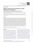 Research paper thumbnail of Effects of Salt and Fat Combinations on Taste Preference and Perception