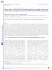 Research paper thumbnail of Salivary leptin and TAS1R2/TAS1R3 polymorphisms are related to sweet taste sensitivity and carbohydrate intake from a buffet meal in healthy young adults