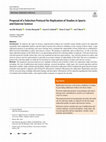 Research paper thumbnail of Proposal of a selection protocol for replication of studies in sports and exercise science