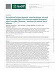 Research paper thumbnail of Associations between genomic ancestry, genome size and capitula morphology in the invasive meadow knapweed hybrid complex (Centaurea × moncktonii) in eastern North America