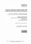 Research paper thumbnail of Traducción y equivalencia. José María Arguedas (1966) y Gerald Taylor (1987) frente al Manuscrito de Huarochirí