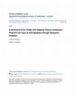 Research paper thumbnail of Examining GLOCAL Scales and Mapping LiteracyLandscapes: What We Can Learn as Ethnographersthrough Geospatial Analyses