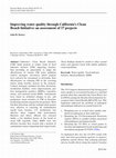 Research paper thumbnail of Improving water quality through California’s Clean Beach Initiative: an assessment of 17 projects