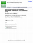 Research paper thumbnail of Relational identities and intergenerational learning in an undergraduate critical food studies course