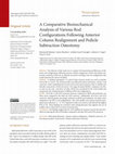 Research paper thumbnail of A Comparative Biomechanical Analysis of Various Rod Configurations Following Anterior Column Realignment and Pedicle Subtraction Osteotomy