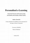 Personalised e-learning Cover Page