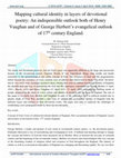 Mapping cultural identity in layers of devotional poetry: An indispensible outlook both of Henry Vaughan and of George Herbert’s evangelical outlook Cover Page