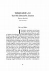 Research paper thumbnail of Thing Called Love: That Old, Substantive, Relation