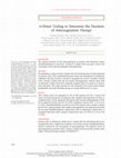 Research paper thumbnail of d-Dimer Testing to Determine the Duration of Anticoagulation Therapy