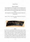 Demnächst nicht mehr in diesem Kino, Teil 2:
Kybebo, Not Kybebos!
On New Epigraphical and Archaeological Finds from the Milesian Colony of Amisos (today’s Samsun) on the Black Sea, and Their Meaning for the Origin and Spread of the Cult of Kybebo-Kybebe-Kybele in Asia Minor and Beyond. Cover Page