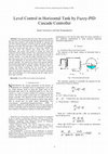 Level Control in Horizontal Tank by Fuzzy-PID Cascade Controller Cover Page