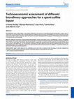 Research paper thumbnail of Technoeconomic assessment of different biorefinery approaches for a spent sulfite liquor