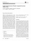 Research paper thumbnail of Liquid–Liquid Extraction of Phenolic Compounds from Spent Sulphite Liquor