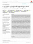 Research paper thumbnail of In the shadows of snow leopards and the Himalayas: density and habitat selection of blue sheep in Manang, Nepal