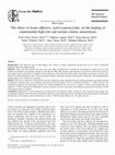 Research paper thumbnail of The effect of tissue adhesive, octyl-cyanoacrylate, on the healing of experimental high-risk and normal colonic anastomoses