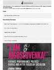 Research paper thumbnail of ASEEES "I am Jugoslovenka" Book Roundtable -- FLYER