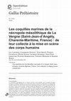 Research paper thumbnail of Les coquilles marines de la nécropole marines de la nécropole mésolithique de La Vergne (Charente-Maritime, France)