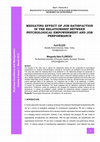 Mediating Effect Of Job Satisfaction In The Relationship Between Psychological Empowerment And Job Performance Cover Page