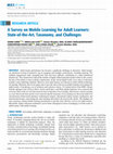 A Survey on Mobile Learning for Adult Learners: State-of-the-Art, Taxonomy, and Challenges Cover Page