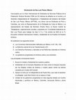 Research paper thumbnail of Declaración de San Luis Potosí