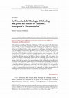 Research paper thumbnail of La Filosofia della Mitologia di Schelling alla prova dei concetti di 'realismo', 'emergenza' e 'documentalità