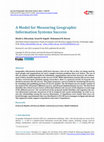 Research paper thumbnail of A Model for Measuring Geographic Information Systems Success