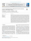 Research paper thumbnail of A review of operating parameters affecting bio-oil yield in microwave pyrolysis of lignocellulosic biomass