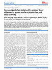 Research paper thumbnail of Ag nanoparticles obtained by pulsed laser ablation in water: surface properties and SERS activity