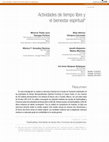 Research paper thumbnail of Actividades de tiempo libre y el bienestar espiritual