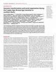 Research paper thumbnail of Genomic transformation and social organization during the Copper Age-Bronze Age transition in southern Iberia