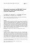 Research paper thumbnail of Institutional commitment and HIV/AIDS: Lessons from the first 3 years of the Lesotho–Boston University Collaboration