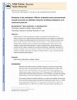 Research paper thumbnail of Smoking at the workplace: effects of genetic and environmental causal accounts on attitudes toward smoking employees and restrictive policies