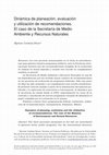 Research paper thumbnail of Dinámica de planeación, evaluación y utilización de recomendaciones: el caso de la Secretaría de Medio Ambiente y Recursos Naturales