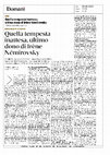 Research paper thumbnail of Quella tempesta inattesa, ultimo dono di Irène Némirovsky