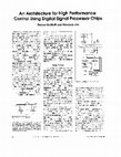 An architecture for high performance control using digital signal processor chips Cover Page