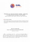 Research paper thumbnail of Prédiction par régression linéaire multiple : application au comportement thermique d’un bâtiment