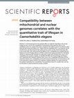 Research paper thumbnail of Compatibility between mitochondrial and nuclear genomes correlates with the quantitative trait of lifespan in Caenorhabditis elegans