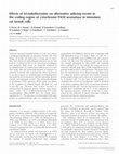 Research paper thumbnail of Effects of tri-iodothyronine on alternative splicing events in the coding region of cytochrome P450 aromatase in immature rat Sertoli cells