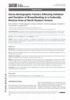 Research paper thumbnail of Socio-demographic Factors Affecting Initiation and Duration of Breastfeeding in a Culturally Diverse Area of North Eastern Greece