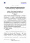 Research paper thumbnail of Development and validation of spectrophotometric and ion pair chromatographic techniques for estimation of telmisartan and hydrochlorothiazide