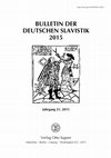 Research paper thumbnail of Bulletin der deutschen Slavistik 21.2015