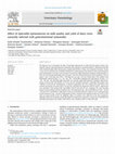 Effect of injectable eprinomectin on milk quality and yield of dairy ewes naturally infected with gastrointestinal nematodes Cover Page