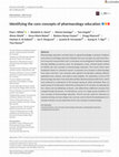 Research paper thumbnail of Identifying the core concepts of pharmacology education