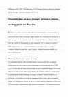 Research paper thumbnail of Ensemble dans un pays étranger: présence Chinoise en Belgique et aux Pays-Bas