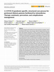 Research paper thumbnail of A COVID ‐19 pandemic‐specific, structured care process for peritoneal dialysis patients facilitated by telemedicine: Therapy continuity, prevention, and complications management