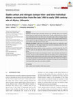 Research paper thumbnail of Stable carbon and nitrogen isotope inter‐ and intra‐individual dietary reconstruction from the late 14th to early 18th century site of Alytus, Lithuania