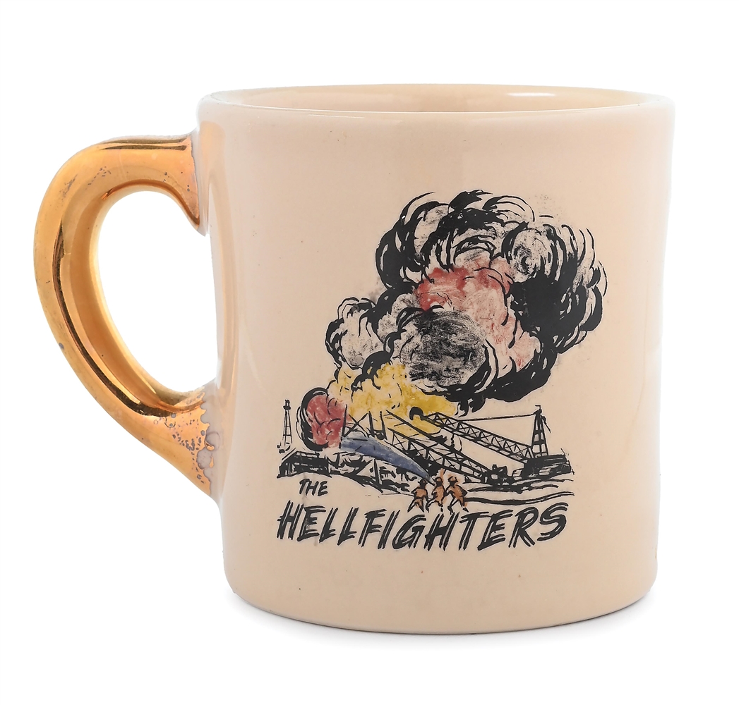 JOHN WAYNE CAST & CREW COFFEE MUG "THE HELLFIGHTERS"