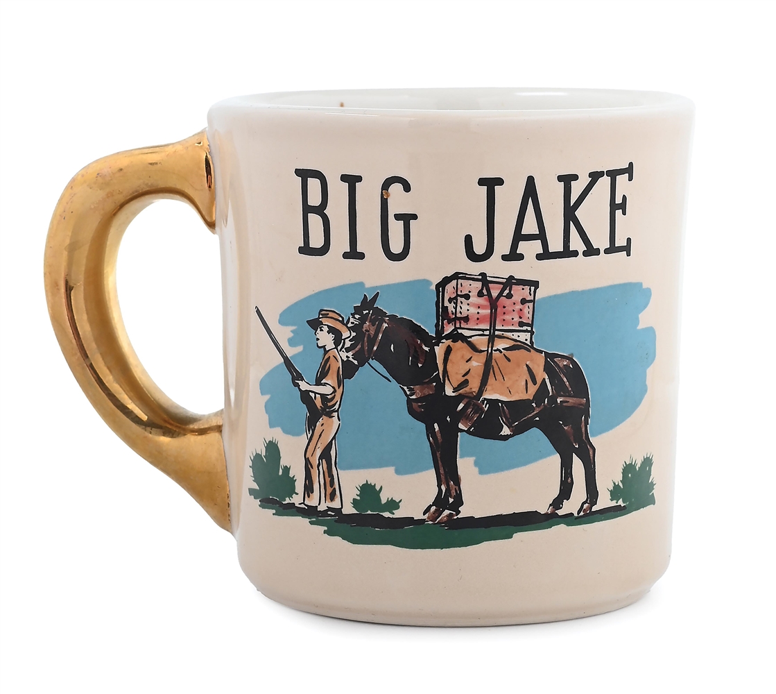 JOHN WAYNE CAST AND CREW COFFEE MUG FOR "BIG JAKE"